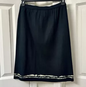 Ming Wang Elastic Waist Straight Pull-on Skirt, Size-S - Picture 1 of 3
