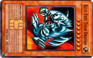Blue Eyes toon Drgn Credit debit card skin decal sticker small chip holographic - Picture 1 of 1