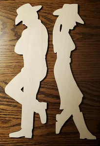 Beautiful Cowboy and Cowgirl accent shapes for your picture arrangements. - Picture 1 of 1