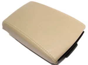 Fits 09-13 Mazda 3 Real Leather Center Console Lid Armrest Cover Beige - Bild 1 von 6