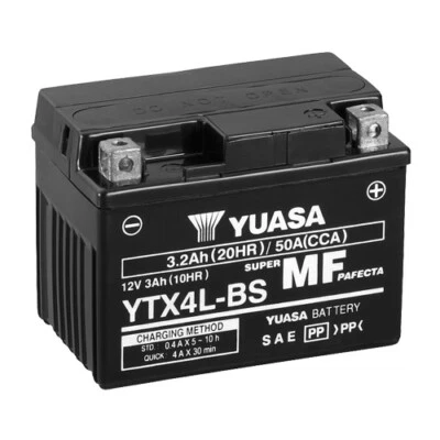 Battery For Cagiva W8 125 AC A8 1995 YUASA YTX4L-BS AGM Enclosed - Image 1 of 3