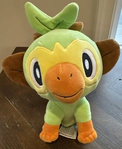 Pokemon Grookey Nintendo Plush 8" Green Yellow Monkey Stuffed Animal Toy 2022 - Picture 1 of 8