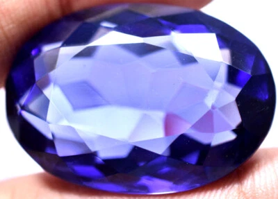 Lab Created 58.65 Ct Violet Blue Tanzanite GGL Certified Sparkling AAA+ Gemstone - Image 1 of 4
