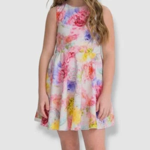 $256 Zoe LTD Girls White Kyra Floral Head-to-Toe Dress Size 16 - Picture 1 of 3
