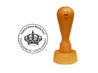 Krone Königskrone Crown Stempel Adressstempel personalisiert Holzstempel Ø 40 mm