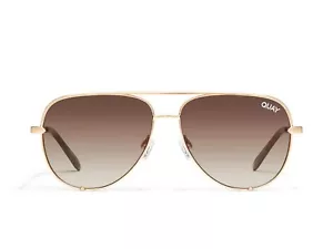 QUAY Unisex High Key Micro RX QT-001066 Gold & Tort / Brown Gradient Sunglasses - Picture 1 of 3