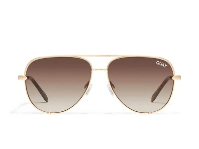 QUAY AUSTRALIA QUAY Unisex High Key Micro RX QT-001066 Gold & Tort / Brown Gradient Sunglasses