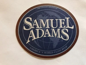 Vintage Samuel Adams Beer Coaster Double Sided (HD28) - Imagen 1 de 3