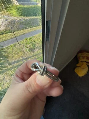 JCP silver women’s infinity ring - promise ring - Image 1 of 3