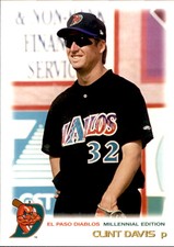 2000 El Paso Diablos Grandstand #9 Clint Davis Irving Texas TX Baseball Card