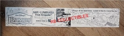 Bambi-55 años - Tira de juego en ambos lados - Promoción de tiendas Kmart (raro)- 1997 Foto 1 de 2