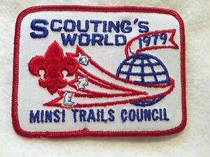 (t64g-2). Boy Scouts -   1979 Scouting's World - Minsi Trails Council  patch
