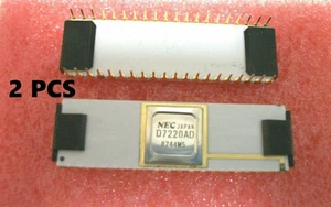 2x NEC D7220AD, UPDATE7220AD, CDIP-40 GOLD PINS, Vintage Rare BRANDNEUWARE - Bild 1 von 2