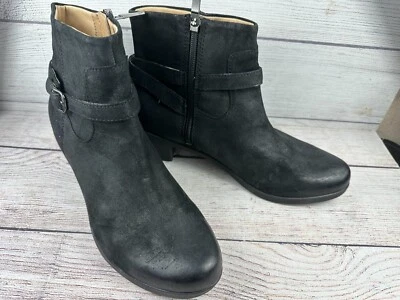 Dansko Cagney Ankle Boot Womens Size 40 Black Leather Burnished Suede *WORN ONCE - Image 1 of 4