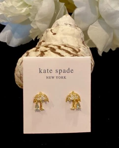 ๐ KATE SPADE BEAUTIFUL RAIN OR SHINE CZ Stud Earrings-NEW ON CARD! - Picture 1 of 9