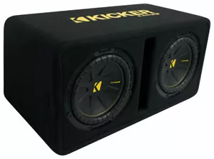 Kicker 50DCWC102 600W RMS Dual 10" 2-ohm Loaded Subwoofer Enclosure - Picture 1 of 1
