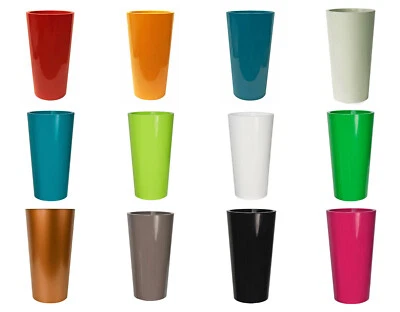 Hoher Blumentopf mit Einsatz Ø 33 cm rund Höhe 61 cm Übertopf Vase Blumenvase - Bild 1 von 4