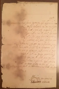 Lettera autografa di Elisabetta Renata di Lorena - Picture 1 of 1