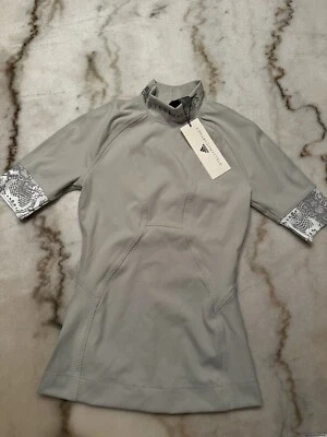 adidas Stella McCartney Women Heat Run Compression Tee Pebble Size 28-2XS FK9701 - Image 1 of 4