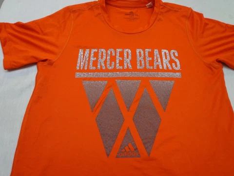 MERCER BEARS  Adidas Creator Tee   Orange T-Shirt 100% Polyester  Size Medium Cover