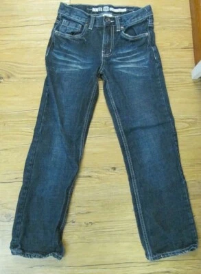 ДЛЯ МАЛЬЧИКОВ Route 66 синий прямые джинсы размер 10 темно стирка - Изображение 1 из 4