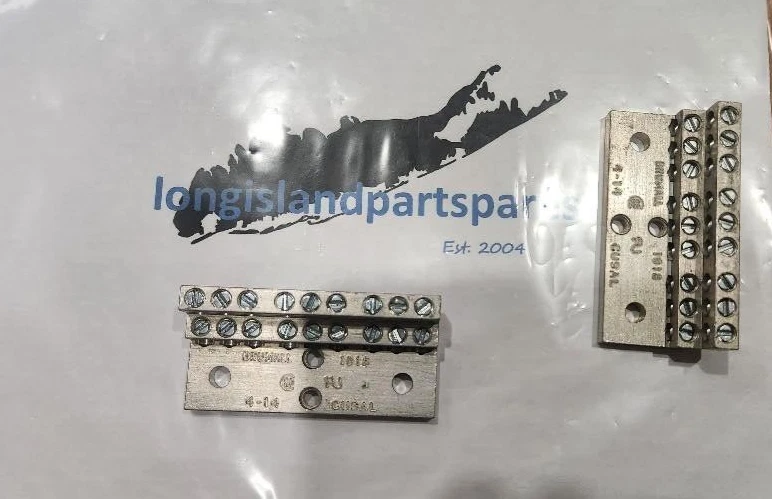 Brumall 1018 Stacked Neutral Bar, CU9AL, 4-14 AWG, 18 Positions **2 pcs** - Image 1 of 1