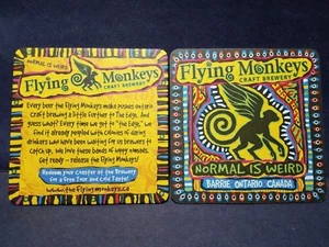 Bier Sammlerstück Untersetzer FLYING MONKEYS Craft Brewery ~ Ontario, Kanada seltsam - Bild 1 von 1