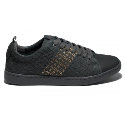 Tenis para mujer Lacoste Carnaby EVO 319 10 US SFA nobuck gris oscuro/dorado 7,5 Foto 1 de 4