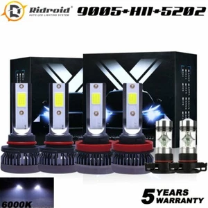 9005 H11 5202 Combo LED Headlight Fog Light for 07-13 GMC Sierra 1500 2500 3500 - Picture 1 of 12