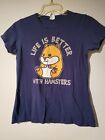 Ladies Port And Co "Life Is Better With Hamsters" T-shirt Sz M