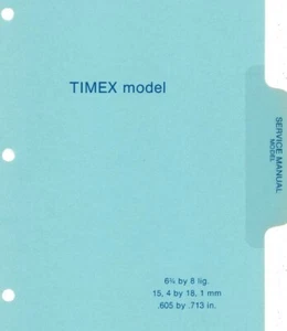 Rare to Find All Timex Watch Service Manual Marlin Mercury Viscount - Paper Copy - Picture 1 of 5