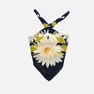 Vintage Givenchy Handkerchief Scarf Flower Motif Square Neckerchief Bandana 19" - Picture 1 of 4