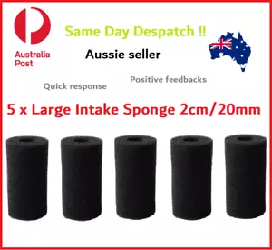 5 x Large Intake Sponge Pre-Filter Sponge Foam Shrimp Fry Saver Cover Aquarium - Bild 1 von 2