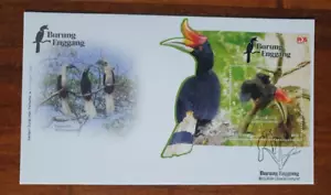 Malasia 2024 Iconic Birds Hornbill MS en fdc bird - Imagen 1 de 2