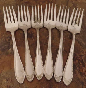 Oneida Sheraton Set di 6 Forchette per Insalata Comunità Vintage Silverplate Posate Lotto F - Foto 1 di 5
