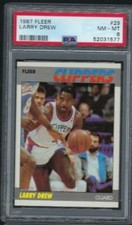 1987 Fleer Basketball #29 Larry Drew PSA 8