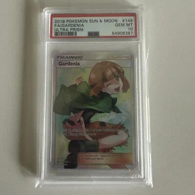 2018 POKEMON SUN & MOON ULTRA PRISM #149 FULL ART/GARDENIA PSA 10 - Image 1 of 2