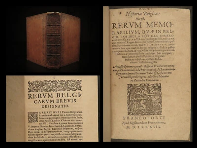 1583 1ed Historia Belgica Galle Netherlands FRANCE Pharamond Henry III Zeeland - Image 1 of 4