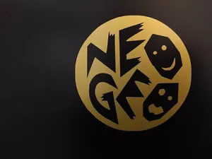 2 pack Round NEOGEO Neo GEO NEO.GEO Gold Met. Vinyl Decal 4" x 4" (10cm x 10cm) - Bild 1 von 6