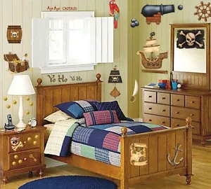 JUEGO DE CALCOMANÍAS DE PARED PIRATA TESORO GiaNT Mapa del tesoro Pegatinas de pecho Piratas Decoración - Imagen 1 de 2