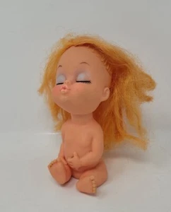 Rubber Girl KISS ME bambola capelli rossi GIAPPONE amore mascotte vintage kitschy rara - Foto 1 di 14