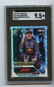 2023 Topps Chrome F1 Max Verstappen Mini Diamond #63 🚀😳💥 Grado CGC 9.5/299 - Foto 1 di 2