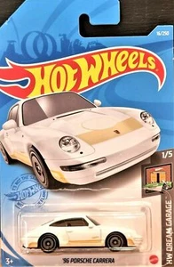 Hot Wheels 2021 '96 Porsche Carrera White #16 HW Dream Garage 1/5 New Long Card - Picture 1 of 9