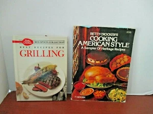 BETTY CROCKER~Lot of 2 Cookbooks~GRILLING~COOKING AMERICAN STYLE - Picture 1 of 1