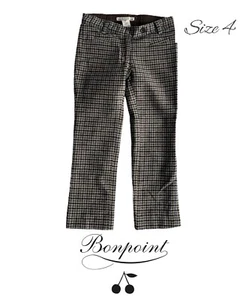 Bonpoint pants plaid brown grey size 4 - Picture 1 of 8