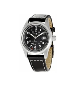 Hamilton Khaki Field 38mm Caja de Acero Inoxidable en Plata, Correa de Cuero - Imagen 1 de 4