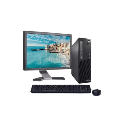 Lenovo Desktop i5 Computer SFF PC 16GB RAM 1TB SSD/HDD 24in LCD Windows 10 Pro - Image 1 of 3