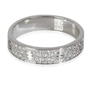 Anillo de amor Cartier de oro blanco con diamantes modelo pequeño - Imagen 1 de 5