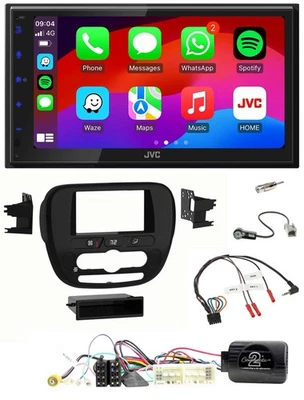 JVC Bluetooth USB Lenkrad 2DIN DAB Autoradio für Kia Soul 17-19 piano Navigation - Bild 1 von 4