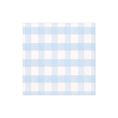 40 PIEZAS Servilletas Desechables de Papel de Guinga Cóctel Azul Claro para Fiesta Foto 1 de 4